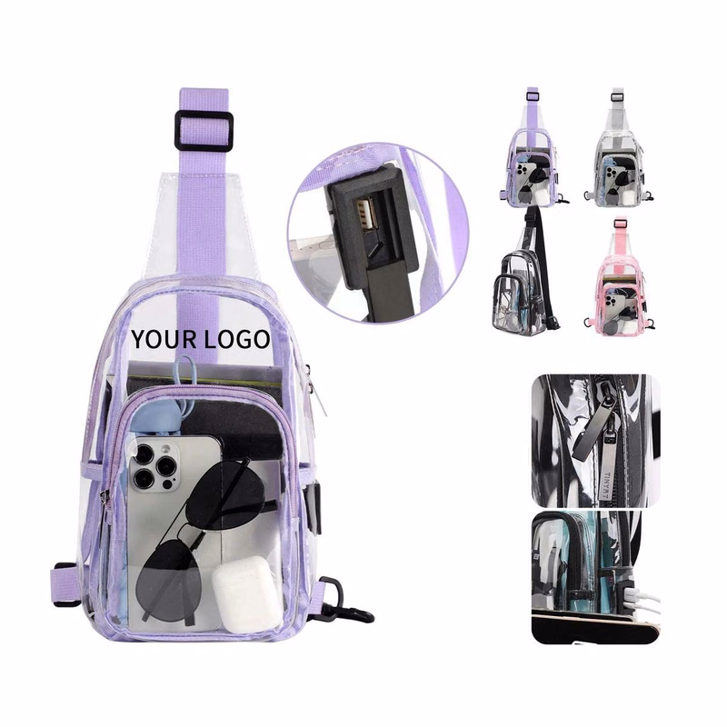 Transparent PVC Chest Bag with Large Capacity