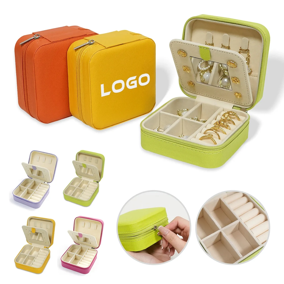 PU Leather Travel Jewelry Organizer 1