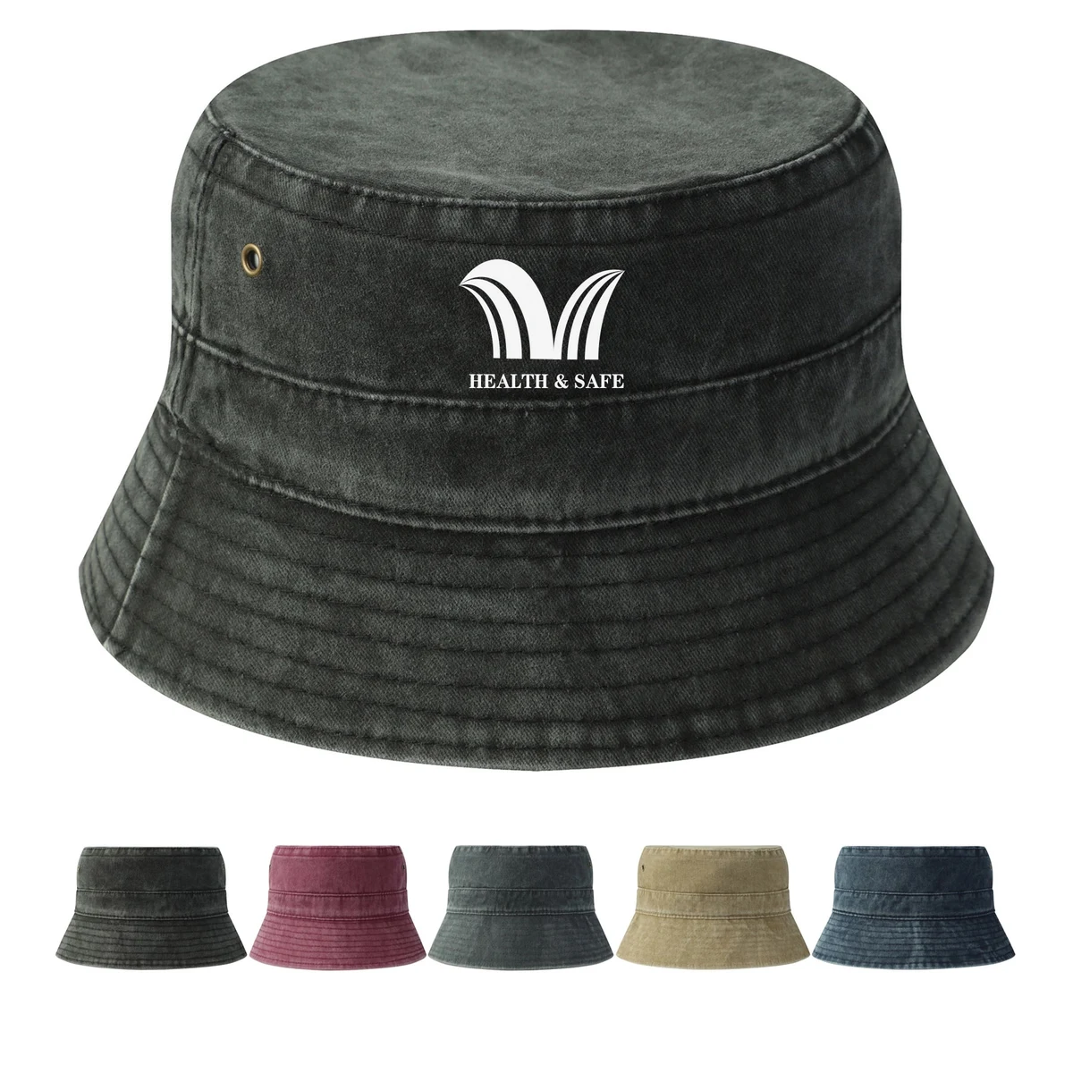 Aging Treatment 100% Cotton Bucket Hat 1