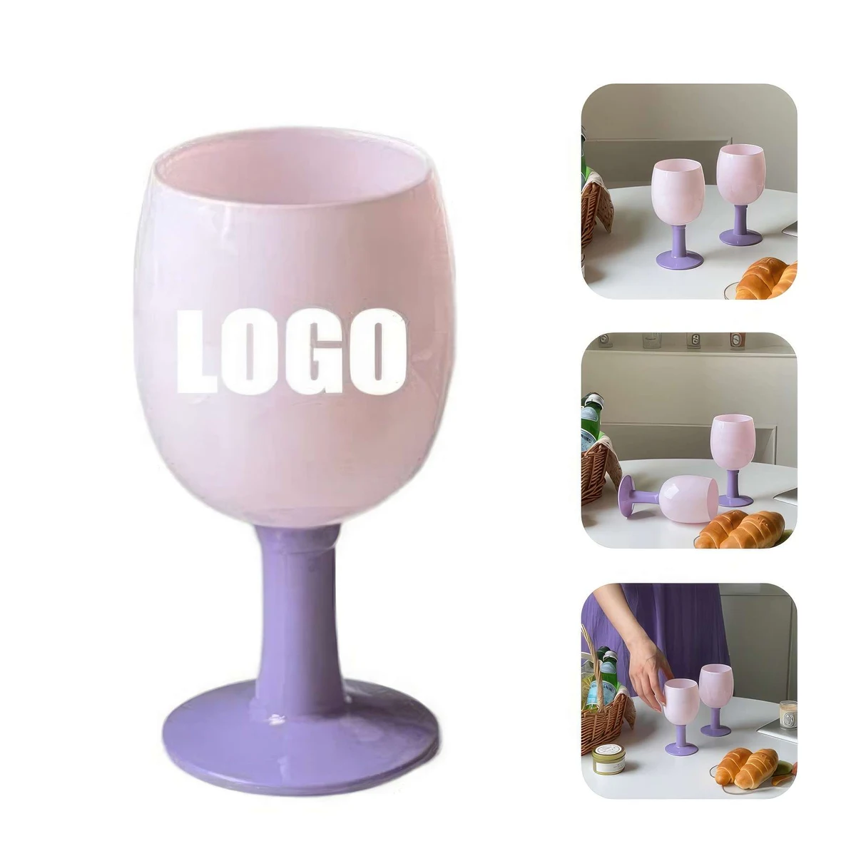 255ml 8.6oz Glass Tulip-Shape Goblet Wine Cocktail Cup 1