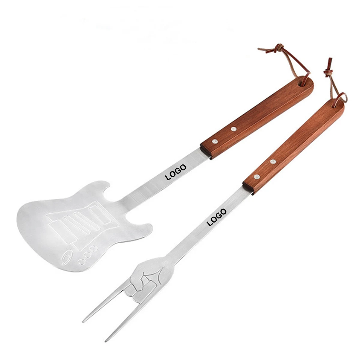 Guitar Shaped Spatula and Fork Set (direct import) 1