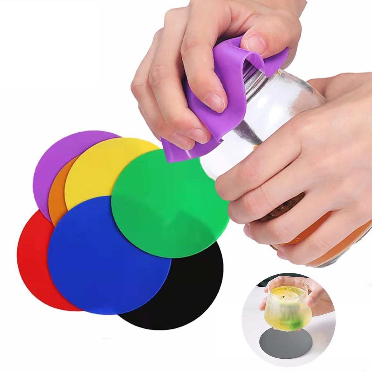 Silicone Jar Opener Gripper Coaster 1