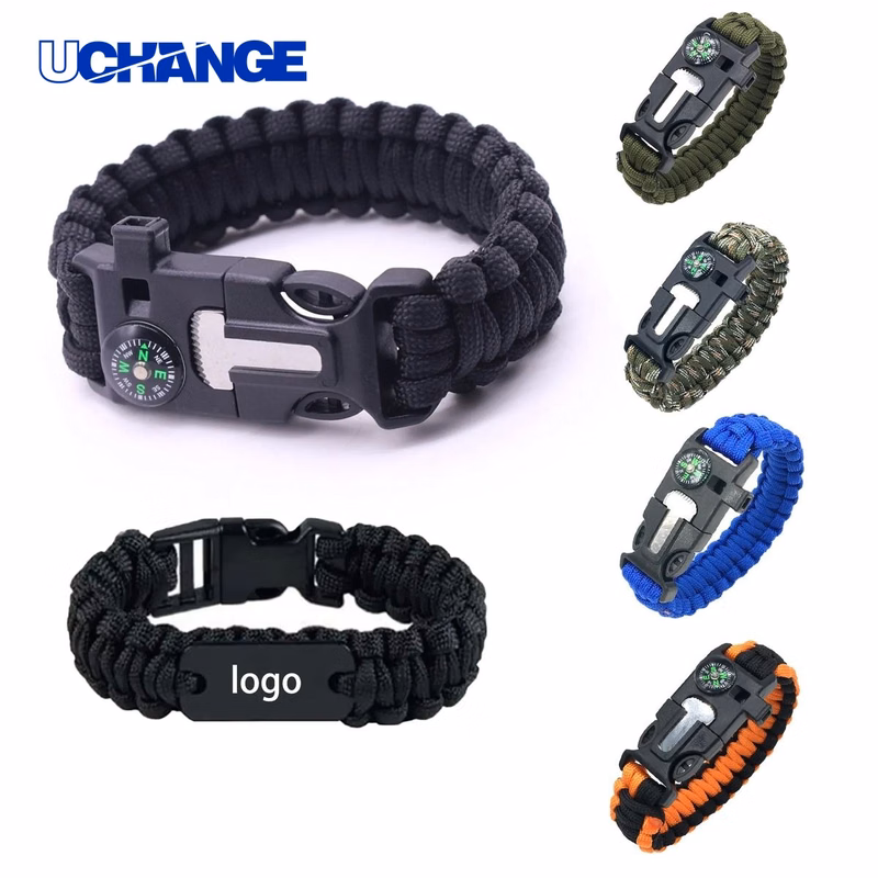 5-in-1 Paracord Survival Bracelet Outdoor Emergency Utility Gear