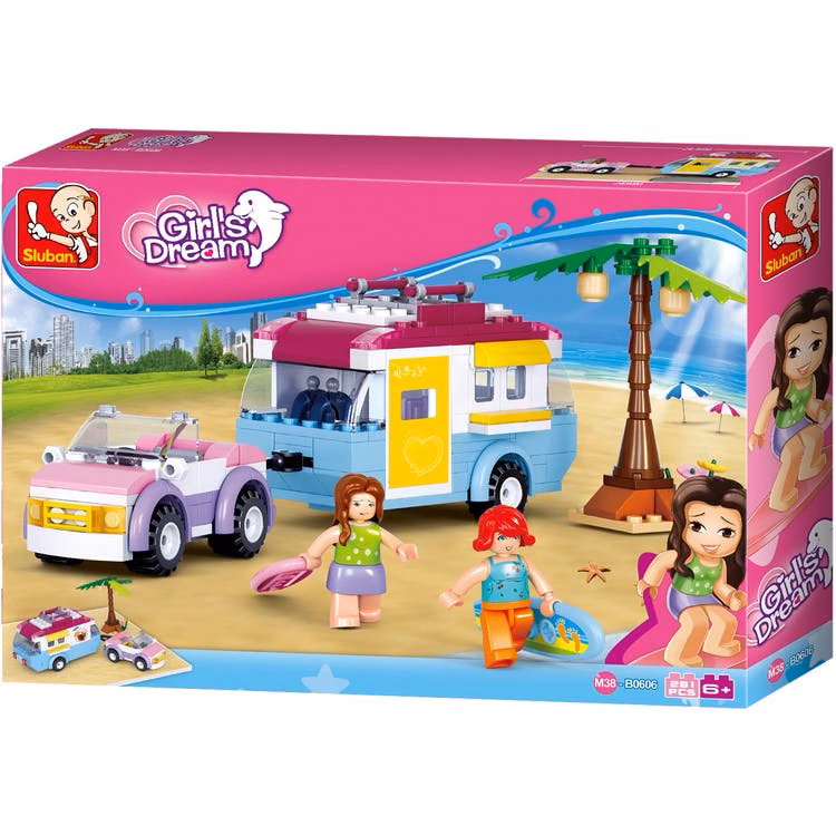 Girls' Beach Vacation Building Brick Kits - 281 Pieces Ages 6+