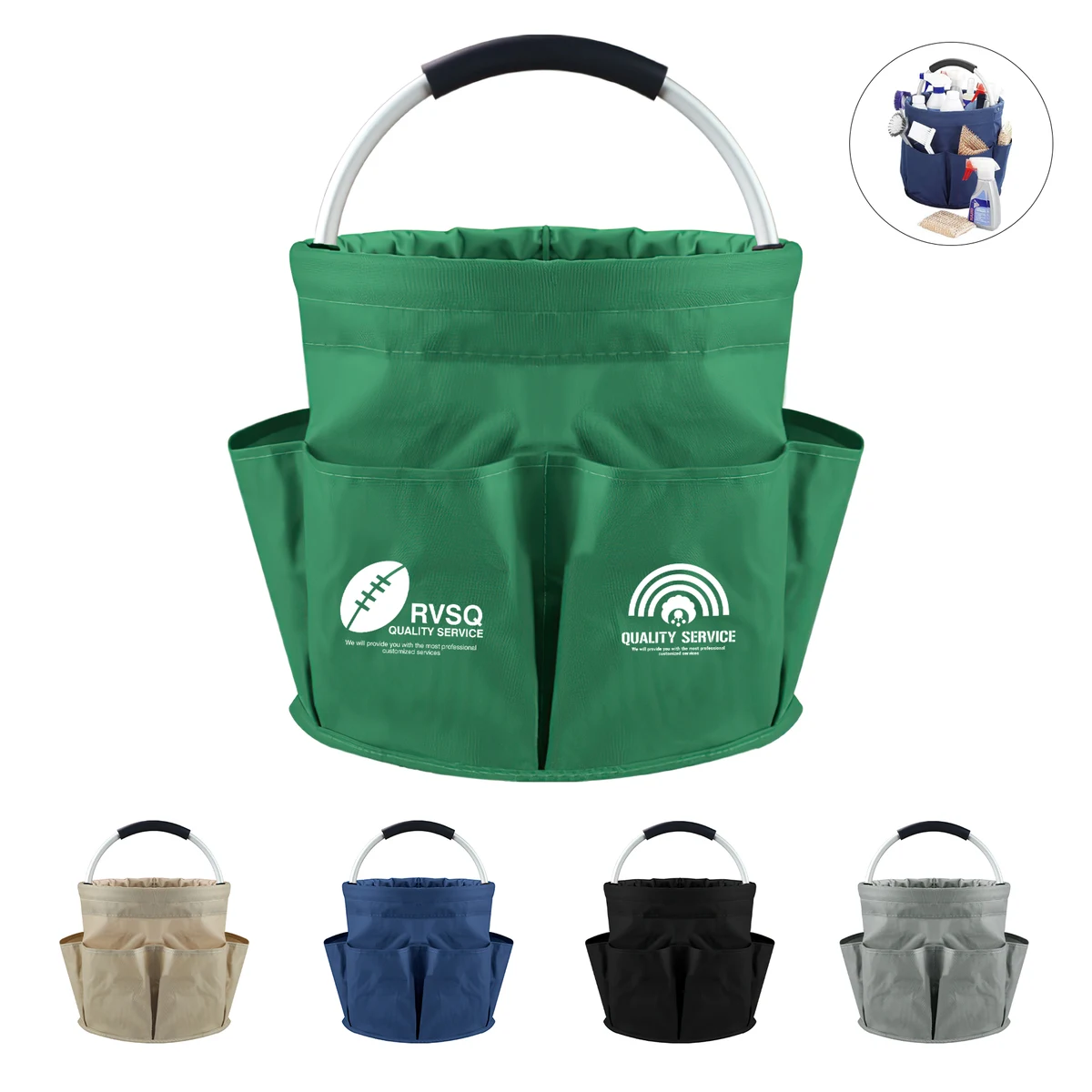 17L Reinforced Oxford Portable Picnic Basket W/ 6 Side Pockets 1