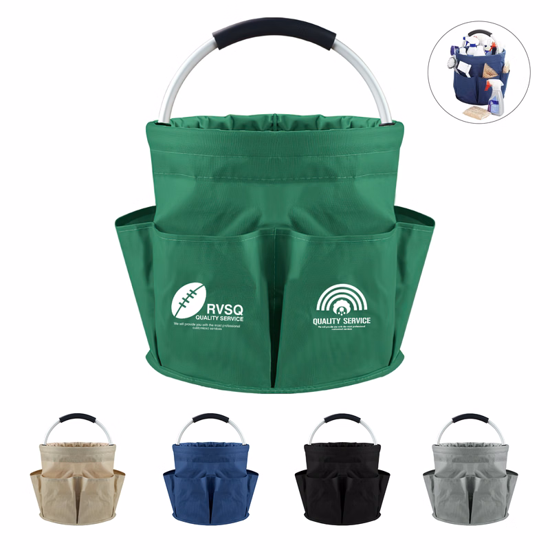 17L Reinforced Oxford Portable Picnic Basket W/ 6 Side Pockets