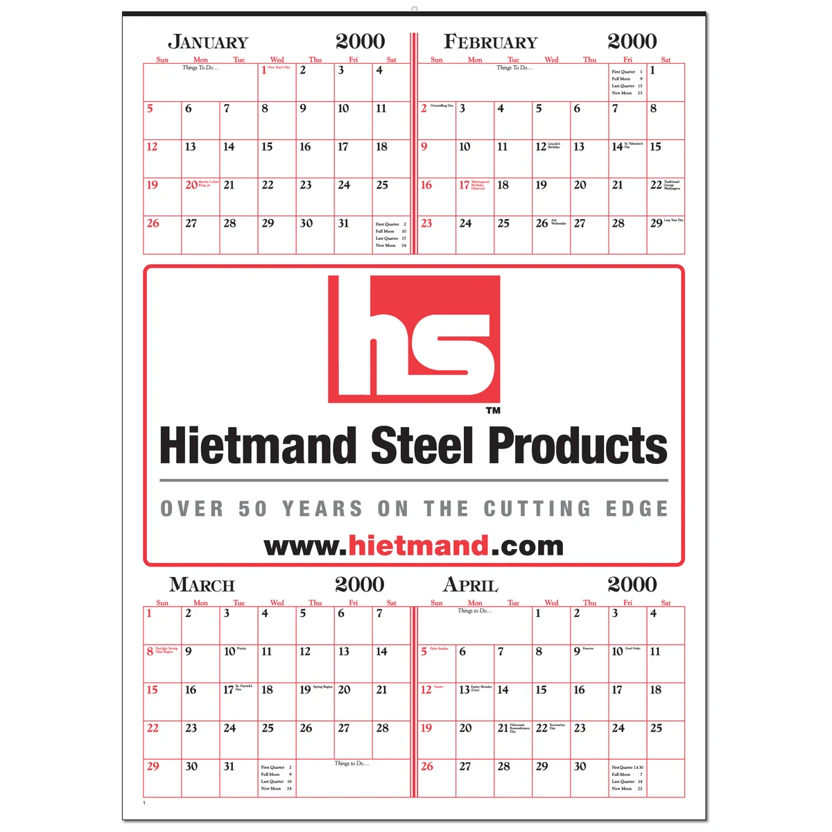 Style 150 Four Months On A Sheet Calendar 1