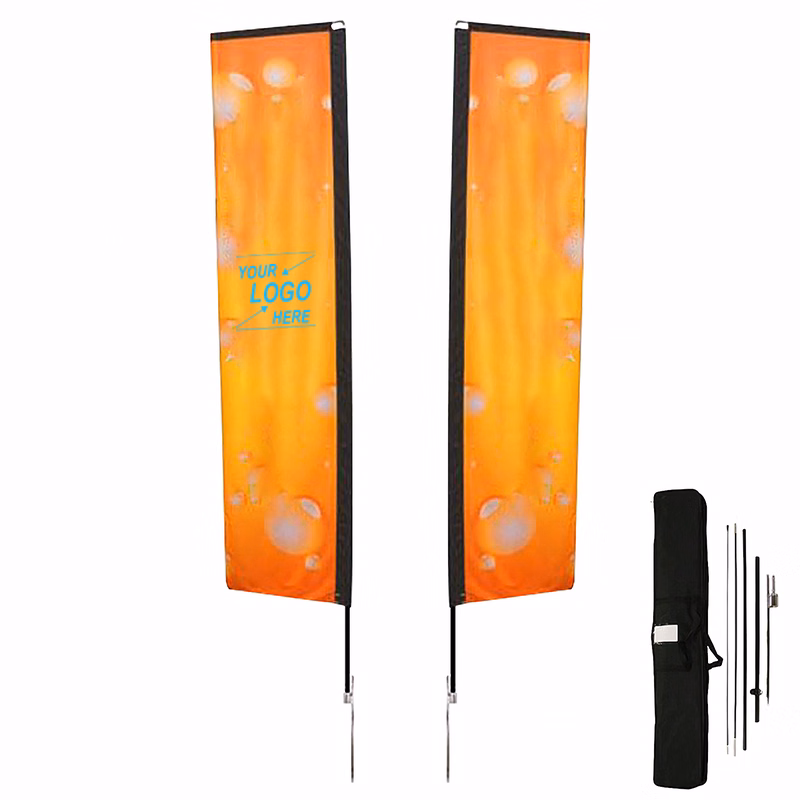 7' Double Sided Half Drop Cloth Banner with Cross Base