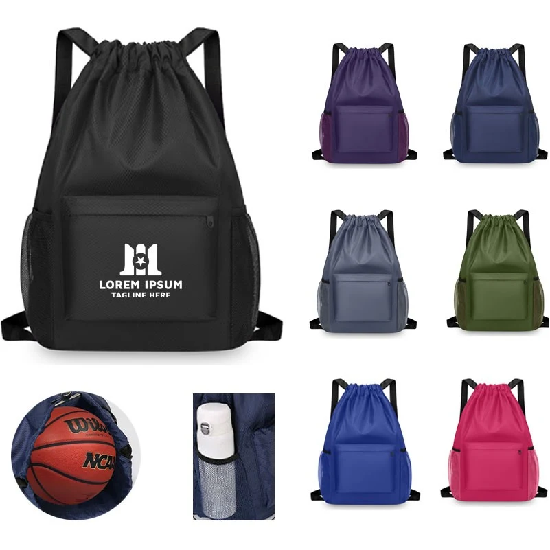 Multipocket Oxford Cloth Drawstring Backpack 1
