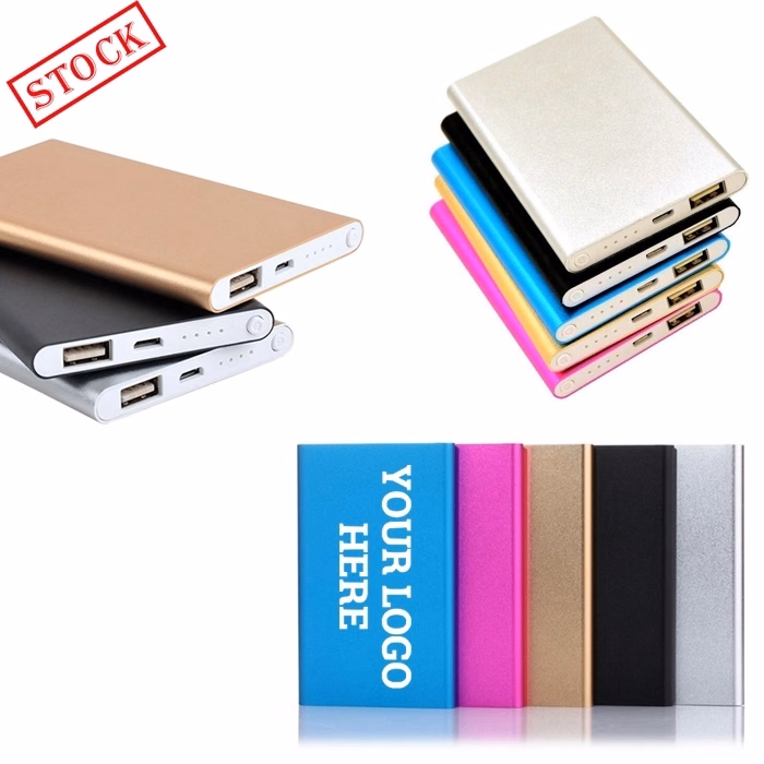 Stock & Quick Ship 5000mah Slim Metal Charger w/ Custom Logo