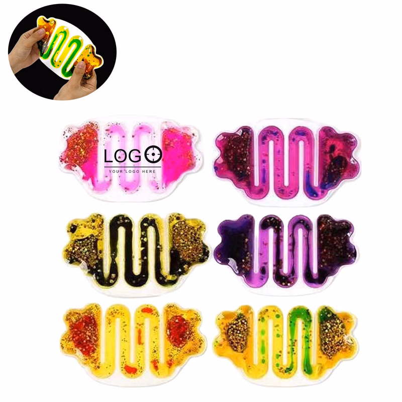 6‑Pack Glitter‑Liquid Calming Squeeze Tube Toy