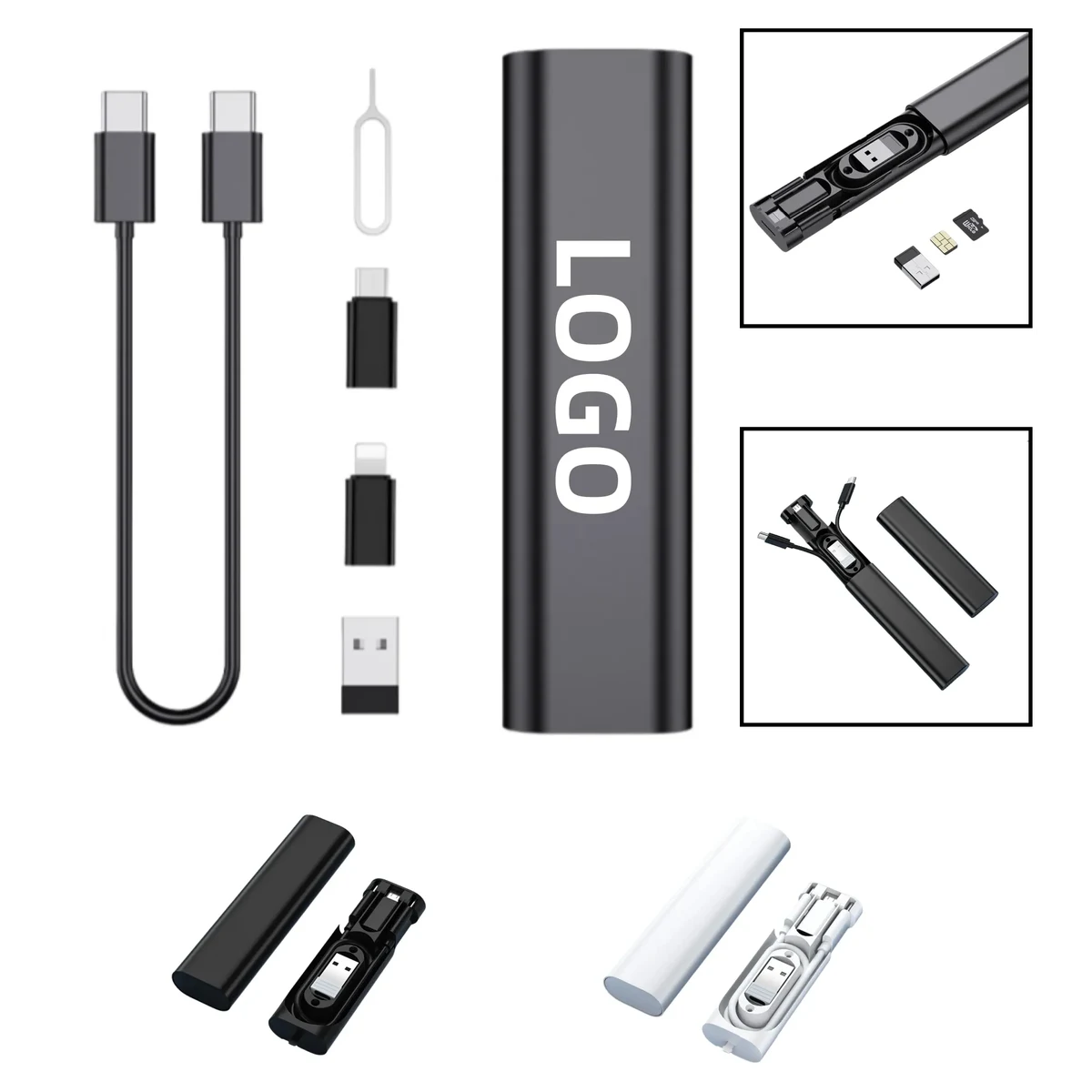 60W Fast Charge Portable Data Cable Storage Case 1