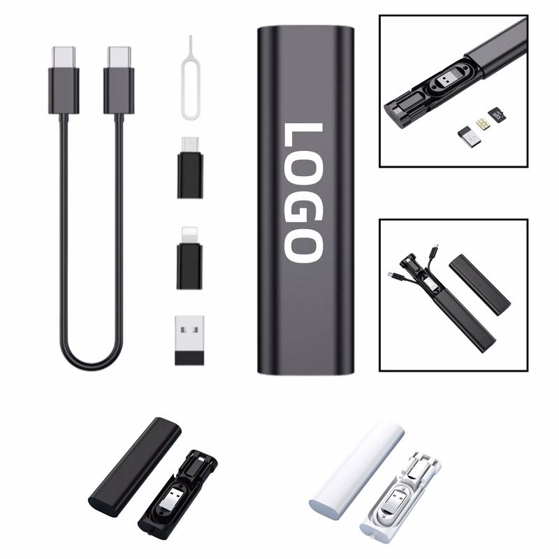 60W Fast Charge Portable Data Cable Storage Case