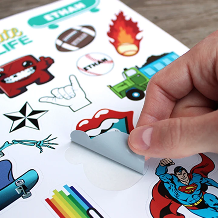 White Vinyl Sticker Pages (Glossy - Removable) 1