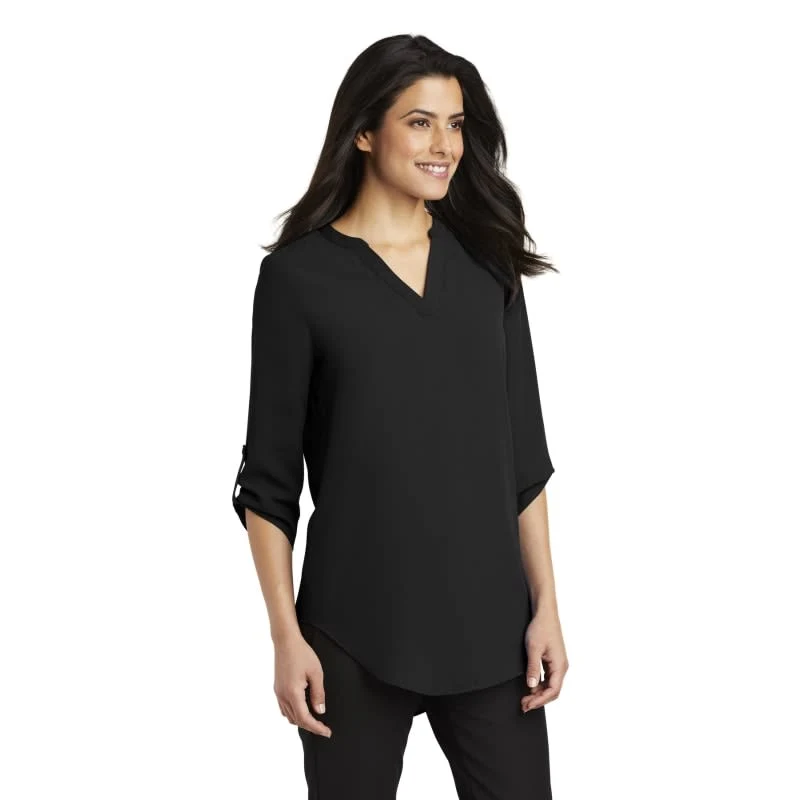 Port Authority Ladies 3/4-Sleeve Tunic Blouse. 1