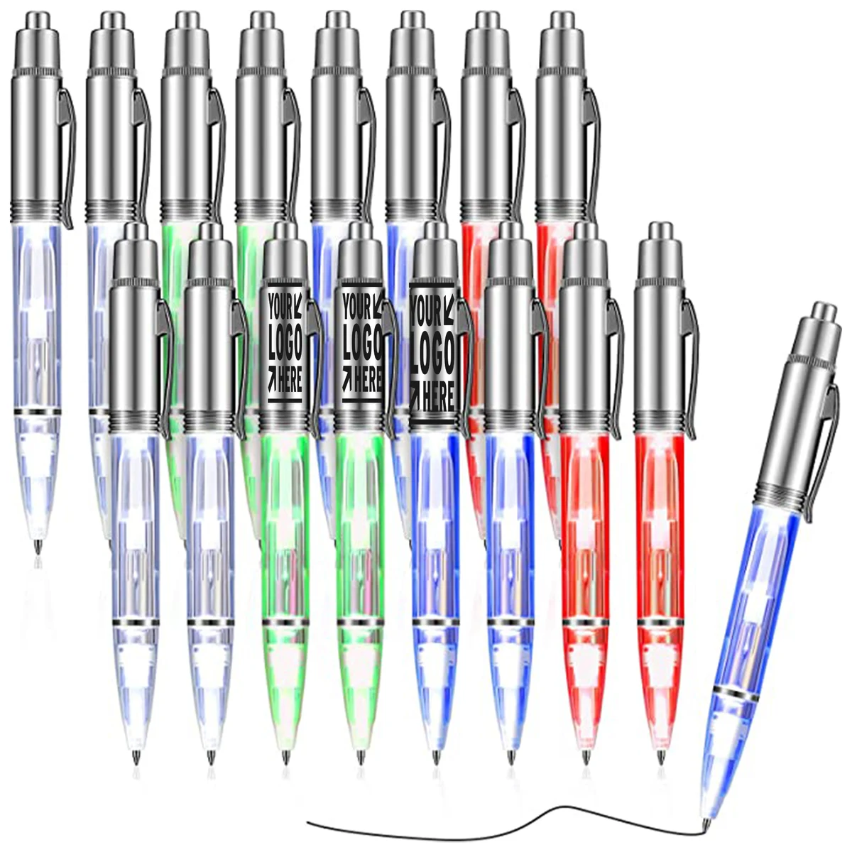 Led Flashlight Luminous Ballpoint Pen 1