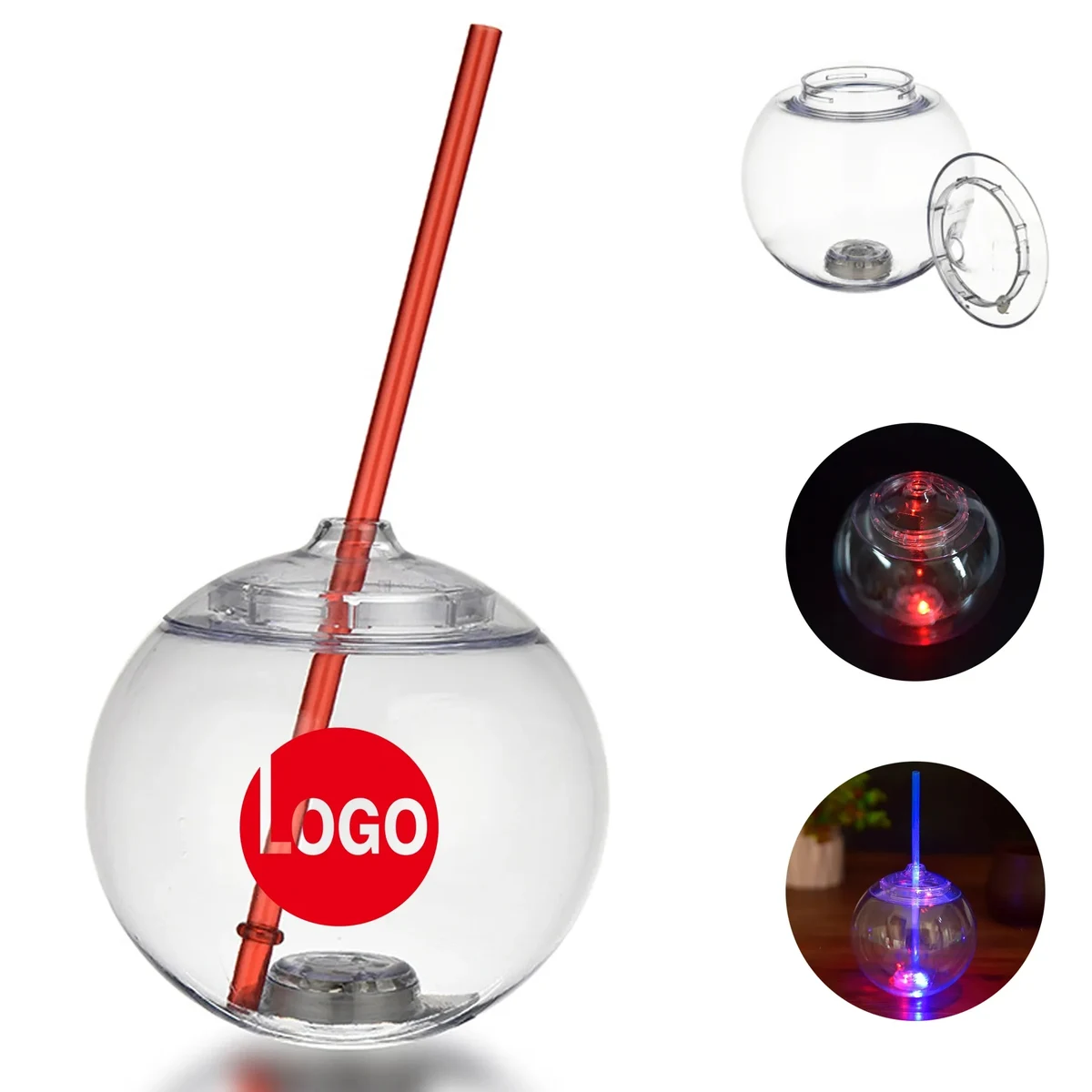 24oz Glow Disco Ball Cups Tumbler with Lid and Straw 1