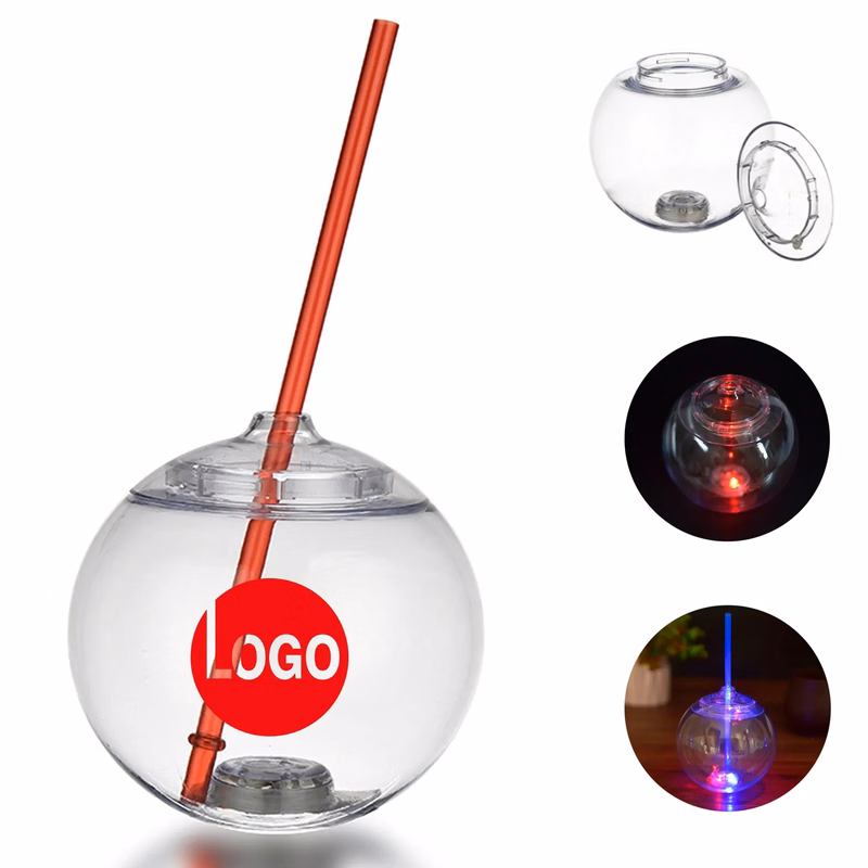 24oz Glow Disco Ball Cups Tumbler with Lid and Straw