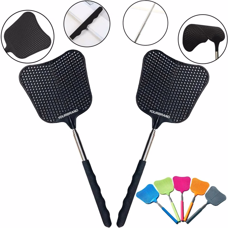 Telescopic Durable Stainless Steel Handle Fly Swatter