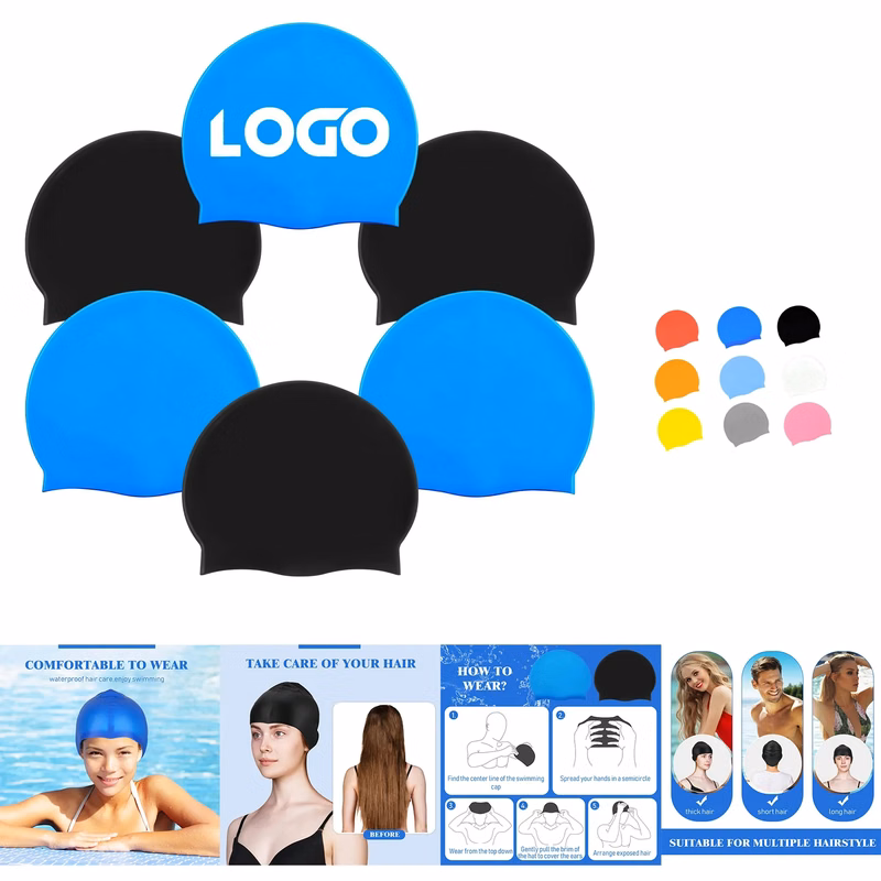Wrinkle Free Silicone Swim Cap