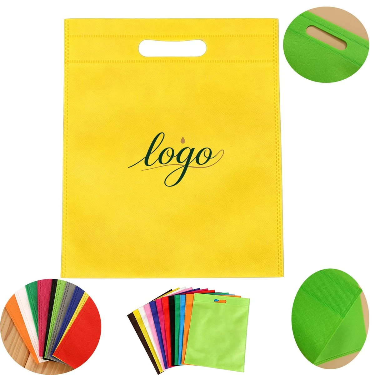 Reusable Non-Woven Die Cut Bag for Promotion Custom Logo 1