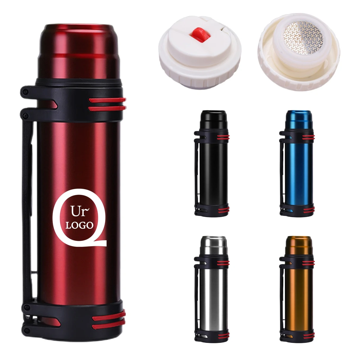 35 Oz Vacuum Insulated Bottle, custom water bottle with logo imprint 1