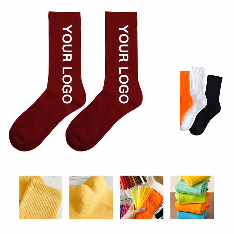 Soft Jacquard Cotton Long Socks for Daily Use