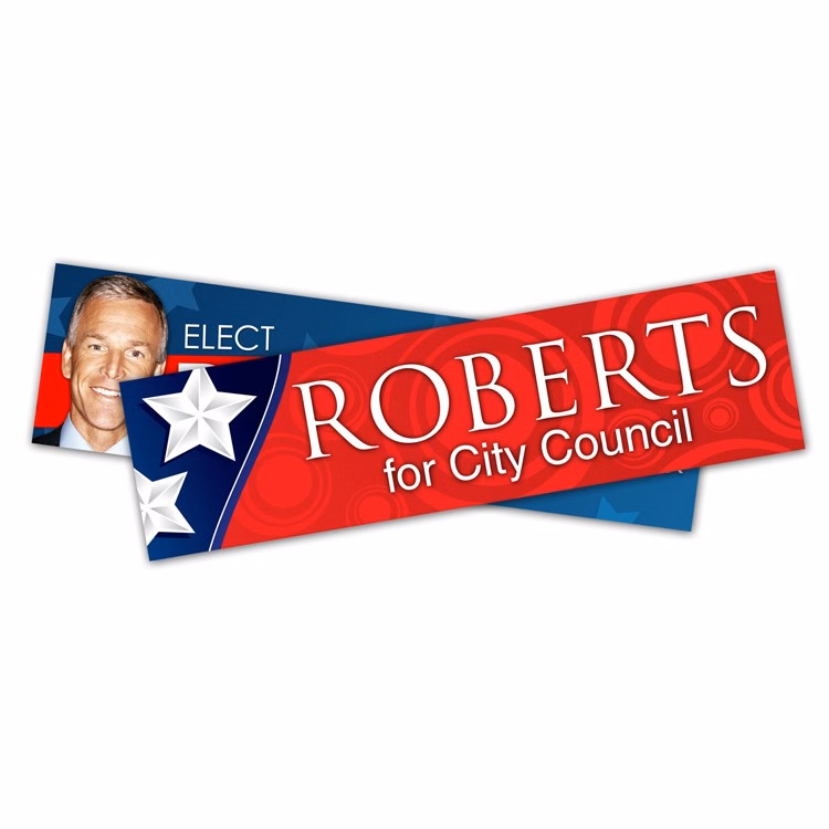 Political Campaign Bumper Sticker - 11x3