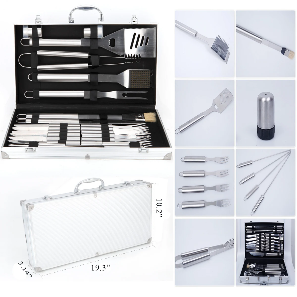 24-Piece Stainless Steel Cutlery Barbecue Tools 1