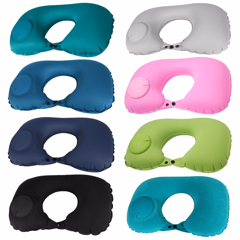 Press Automatic Inflatable Portable Travel Pillow