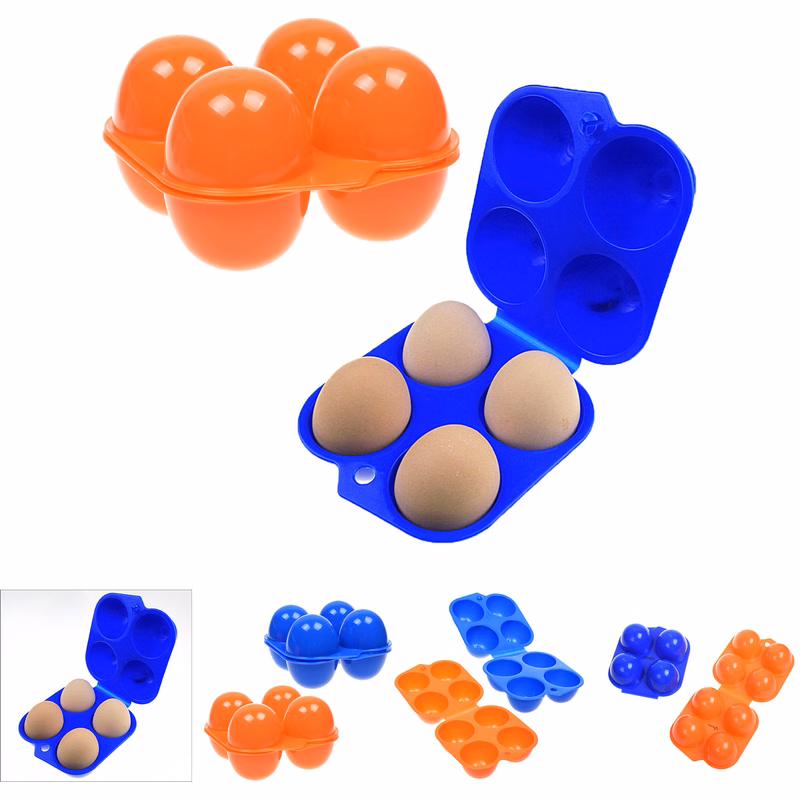 Plastic Portable Camping 4 Eggs Carrier Container Case