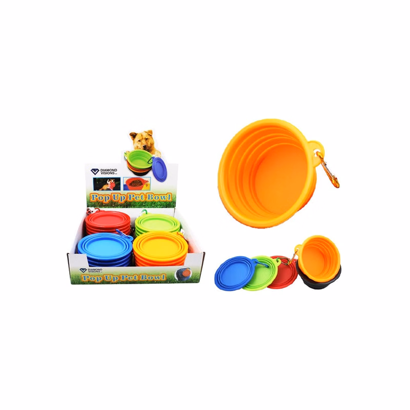 Pop Up Silicone Pet Bowls Assorted 5"