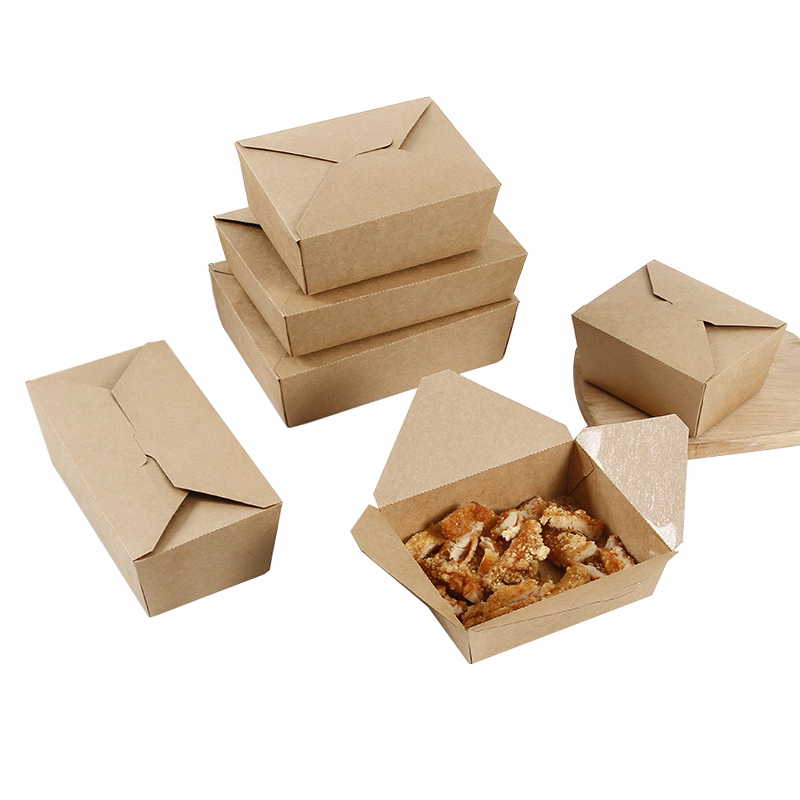 Take out boxes designed with a flat square bottom