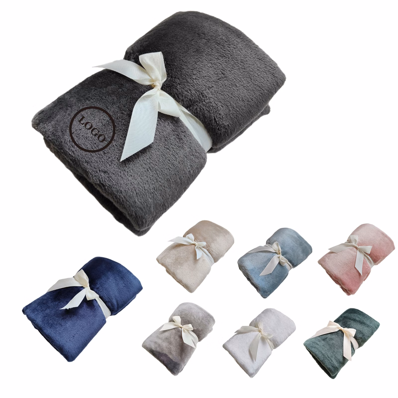 Soft Solid Colored Flannel Blanket