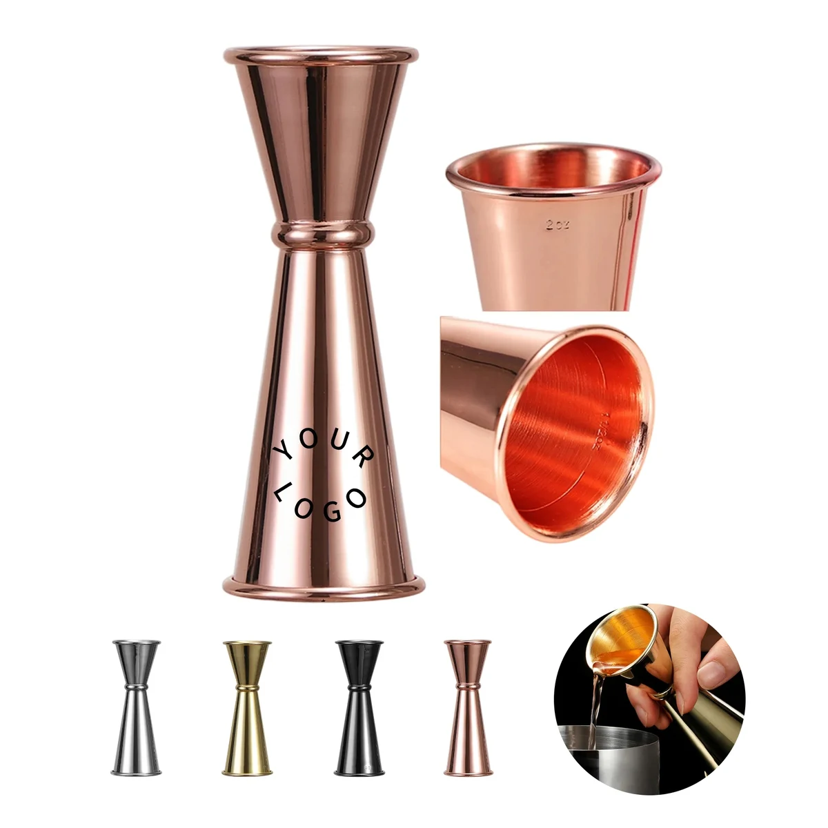 1oz 2oz Stainless Steel Cocktail Jigger 1