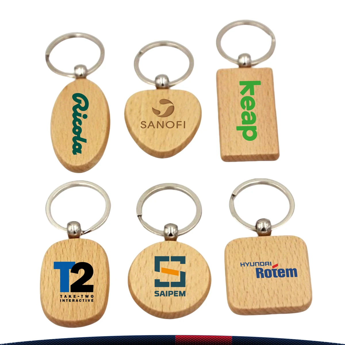 Winky Wooden Keychain 1