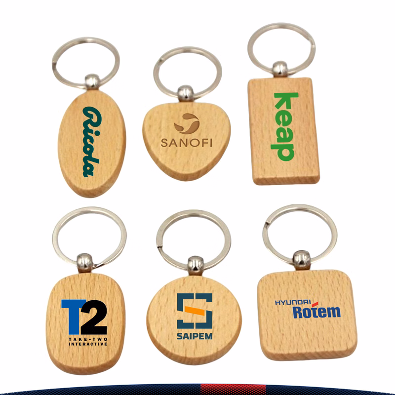 Winky Wooden Keychain