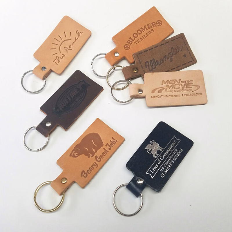 Rough and Tumble Wrangler Leather Key Chain w/Key Ring