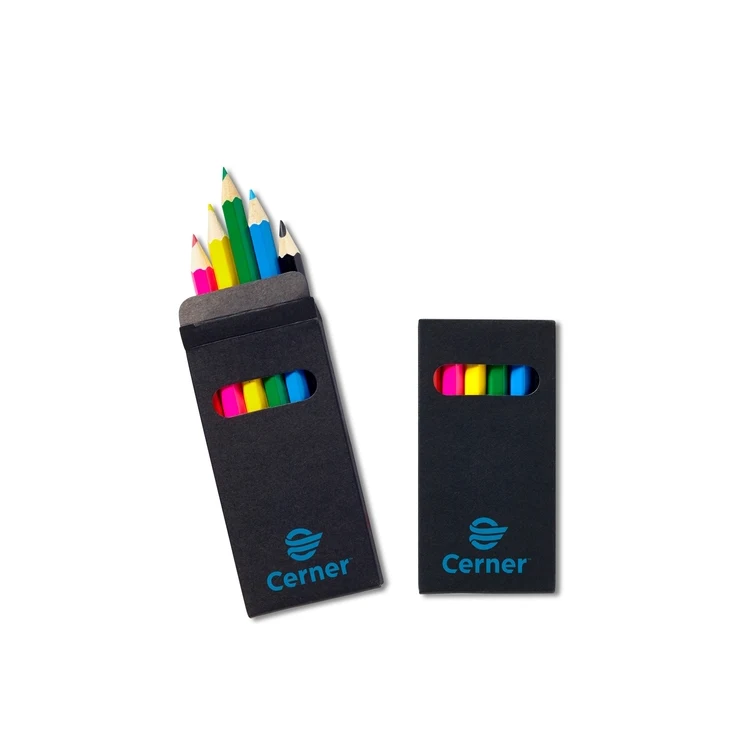 Six-Color Wooden Pencil Set in Black Box 1