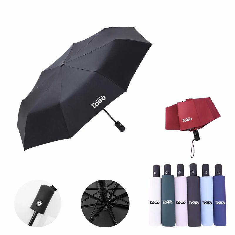 MOQ10 Automatic Folding Umbrella for Sun and Rain