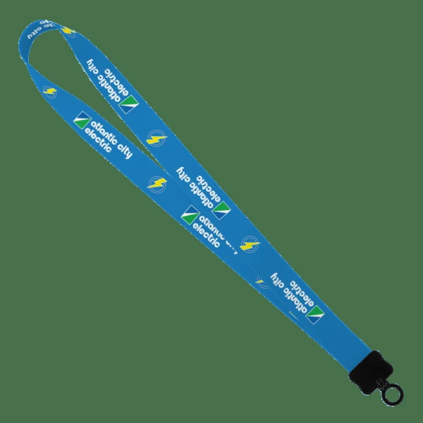 1" Dye-Sublimated Stretchy Elastic Lanyard with Plastic Clamshell and Plastic O-Ring 1
