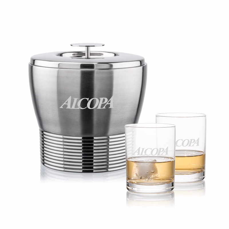 Genoa Ice Bucket & Monterey On-the-Rocks Set