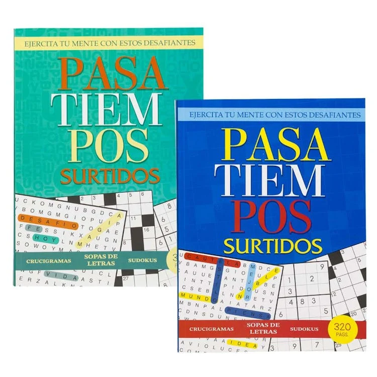 Spanish Hobby Puzzle Books 320 Pages - Two Titles 1