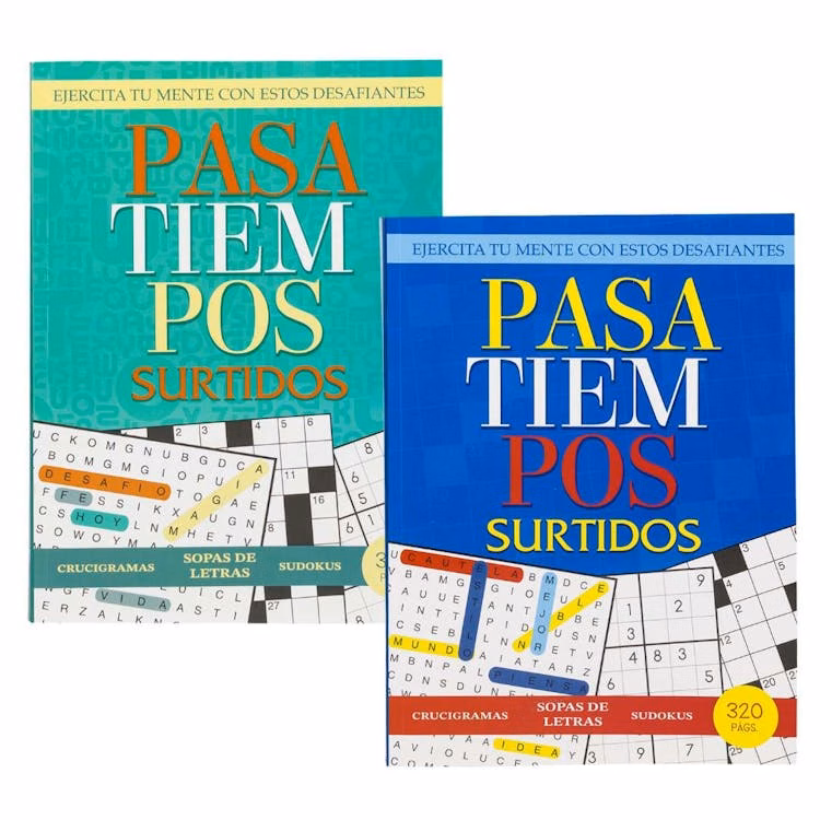 Spanish Hobby Puzzle Books 320 Pages - Two Titles