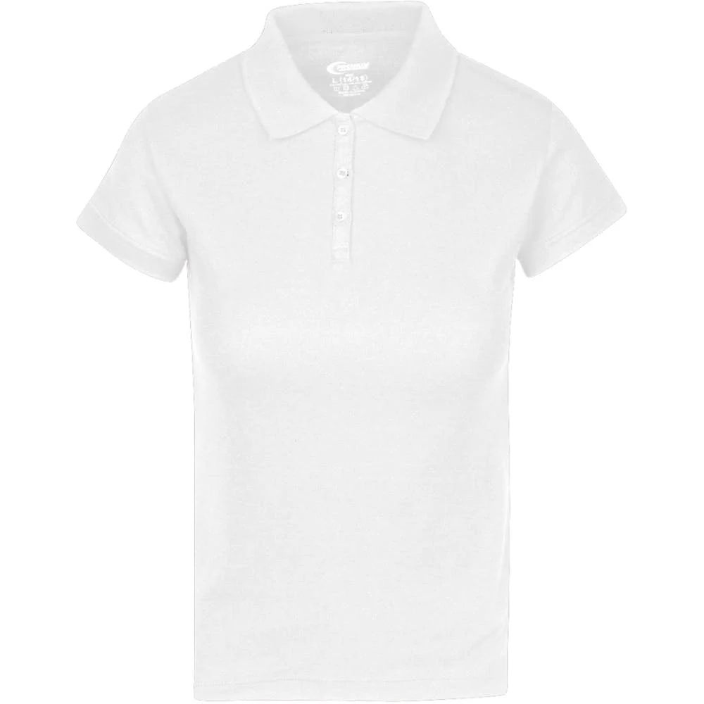 Juniors' Polo Uniform Shirts - White Size Large 1