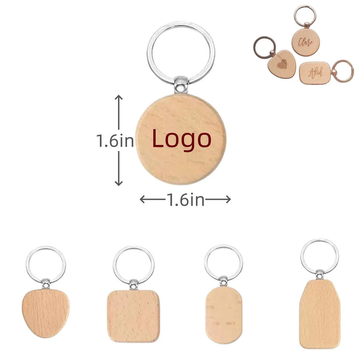 Custom Wooden Keychains 1