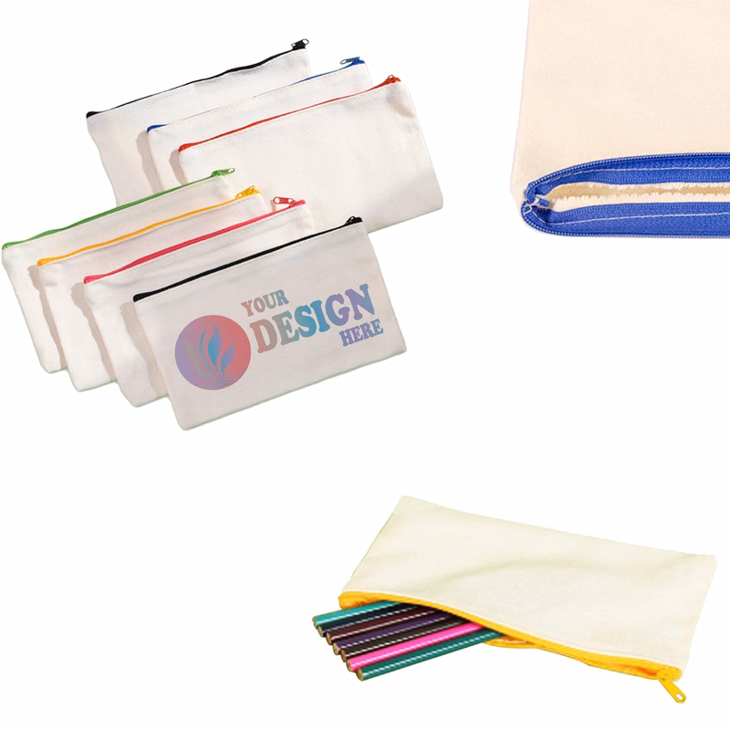 Canvas Zipper Pencil Pouch