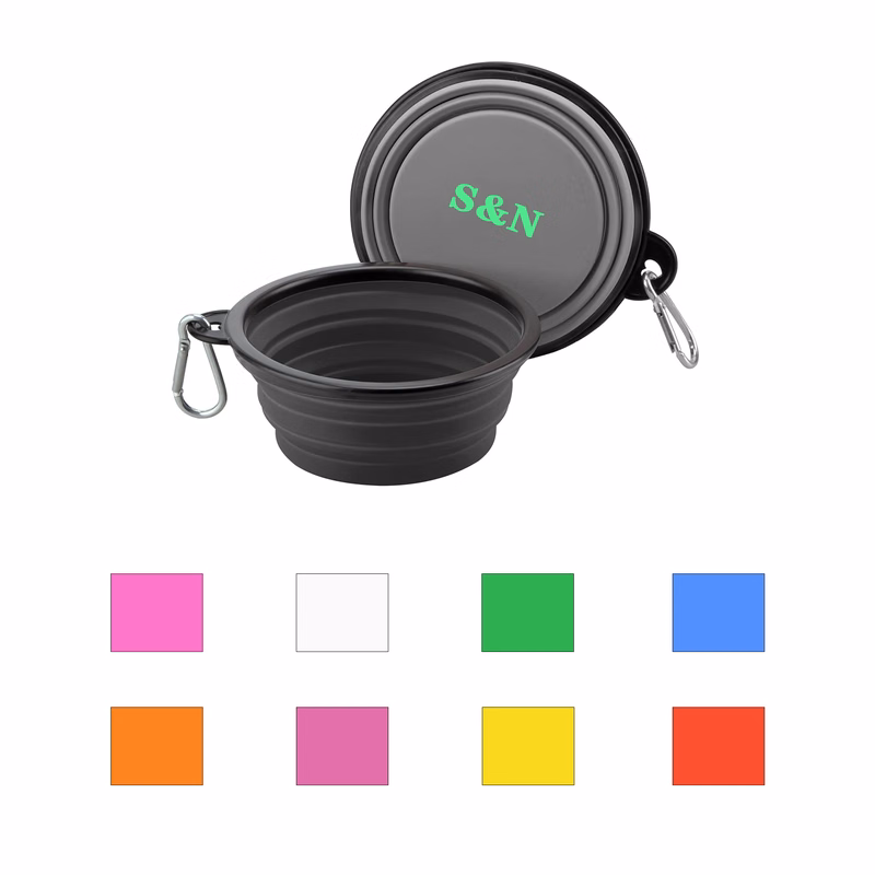 Folding Dog Bowl With Hook