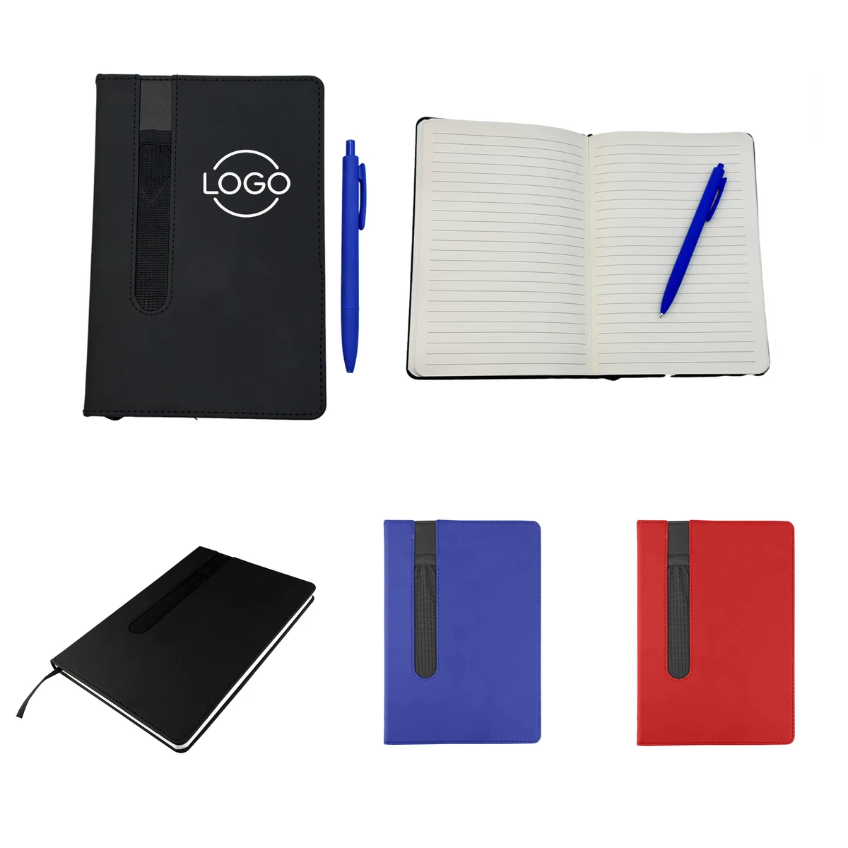 Soft-Cover Journal w/ Elastic Pen Holder & Pen 1