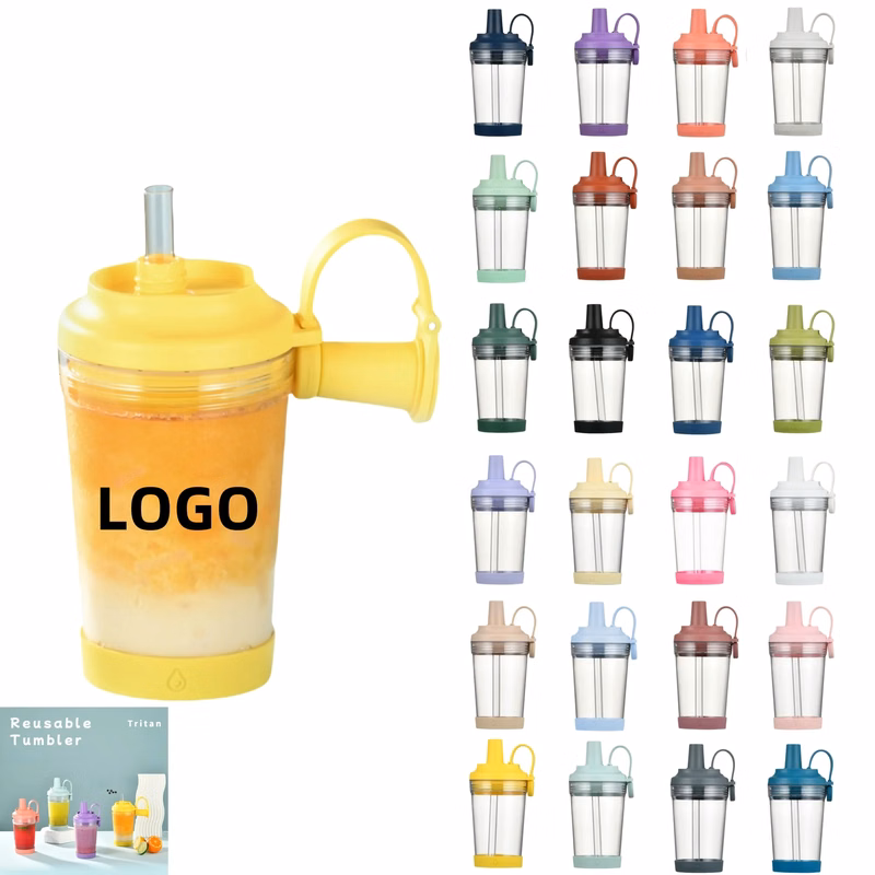 17oz Tritan Magnetic Handle Straw Cup